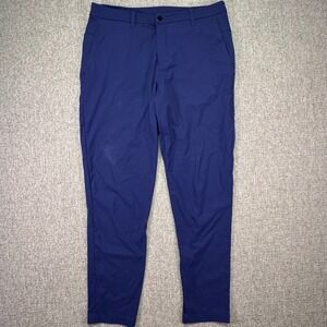 Lululemon Commission Pant Classic Fit Warpstreme Navy‎ Blue Men's 36 x 32